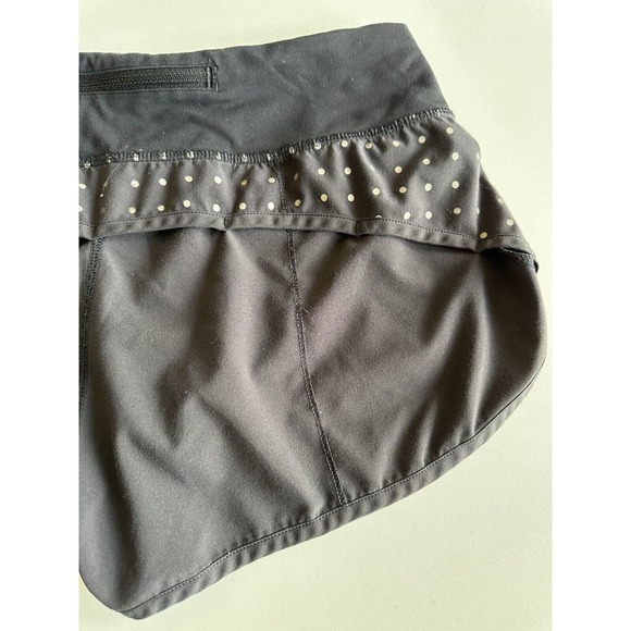 Lululemon Speed Up Short Black Polka Dot Reflective Running Shorts Womens Size 4 - Picture 12 of 13